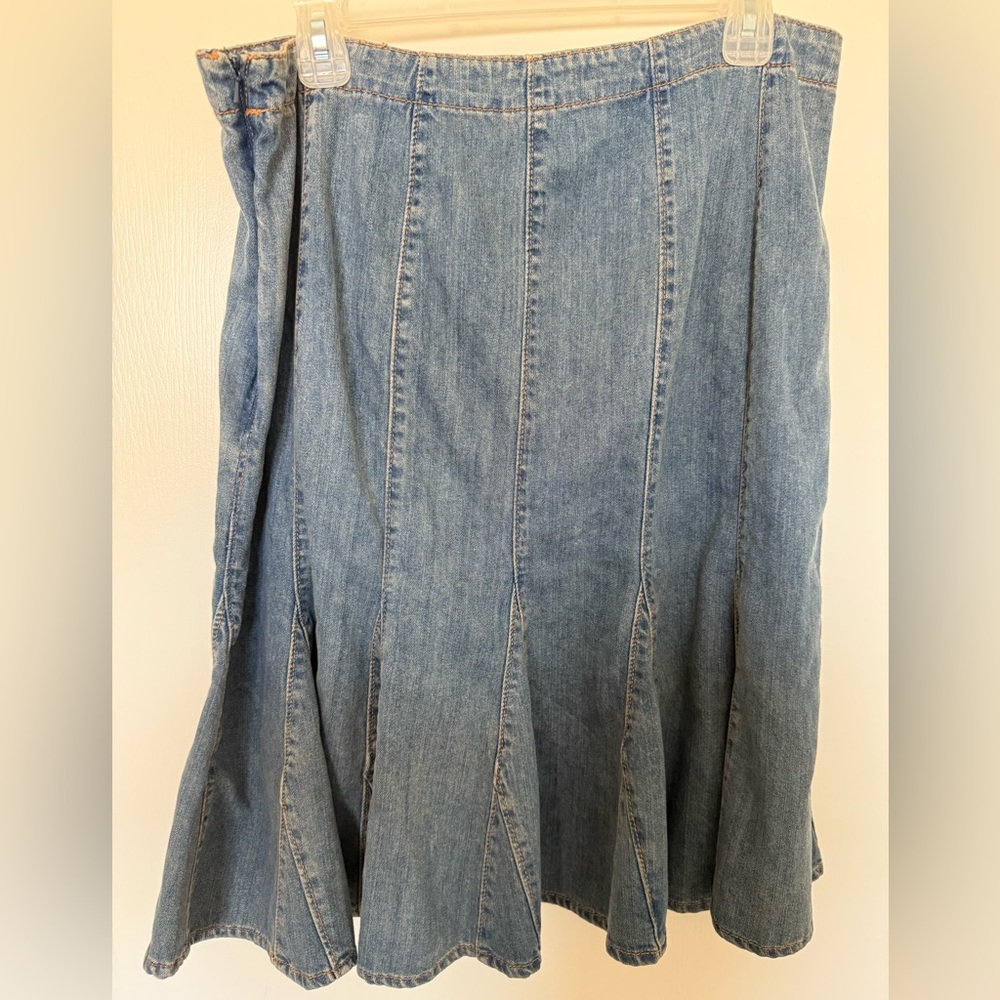 Venezia Ruffle Denim Skirt
